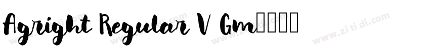 Agright Regular V Gm字体转换